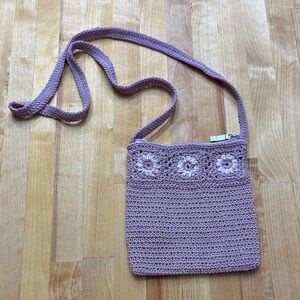 Small Purple Crochet Shoulder Bag